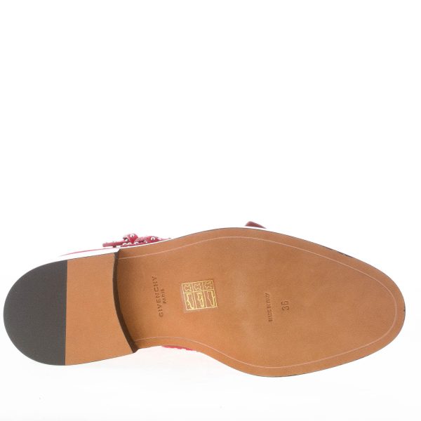 GIVENCHY donna stivaletto in camoscio ROSSO con cinturini e borchie - immagine 8