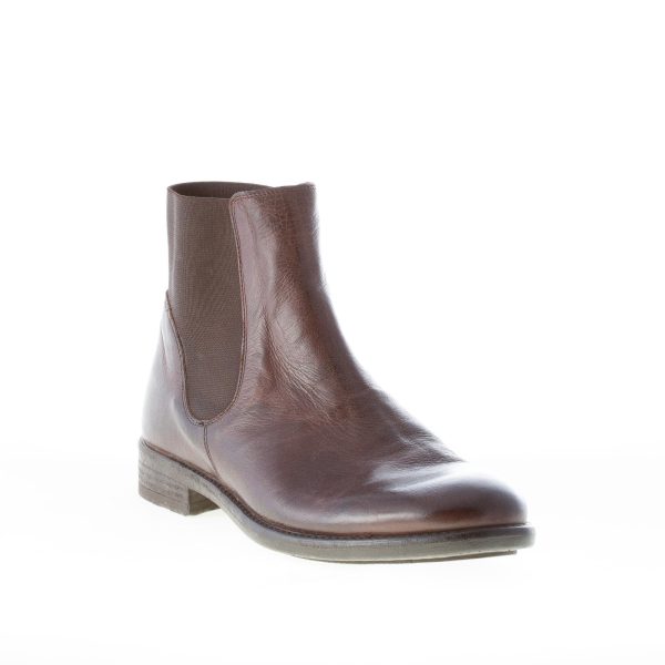 IDEE DE POINTE uomo stivaletto elasticizzato in pelle TESTA DI MORO - immagine 2