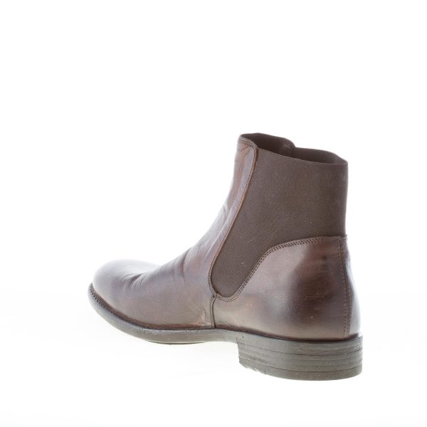 IDEE DE POINTE uomo stivaletto elasticizzato in pelle TESTA DI MORO - immagine 4