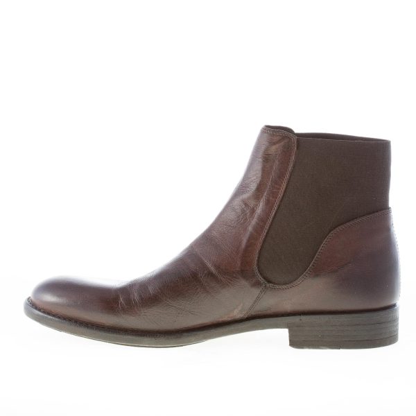 IDEE DE POINTE uomo stivaletto elasticizzato in pelle TESTA DI MORO - immagine 5