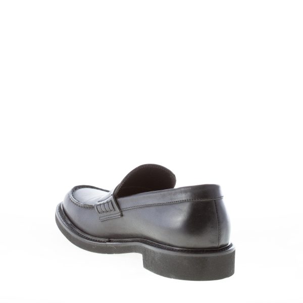 MIGLIORE uomo mocassino penny in pelle NERO. Suola in gomma leggera - immagine 4