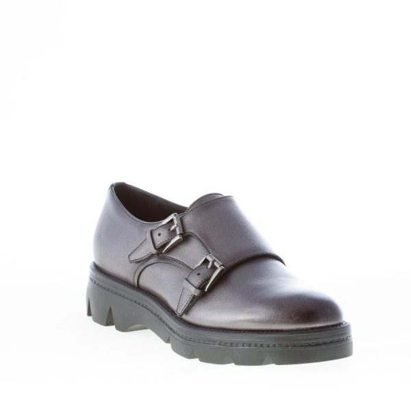 SANTONI donna scarpa con doppia fibbia in nappa perlata GRIGIO - immagine 2