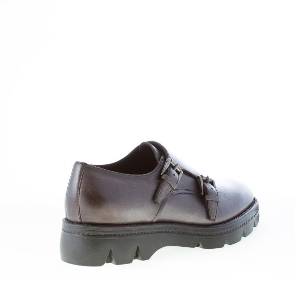 SANTONI donna scarpa con doppia fibbia in nappa perlata GRIGIO - immagine 3