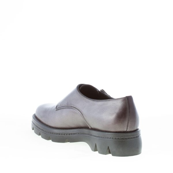 SANTONI donna scarpa con doppia fibbia in nappa perlata GRIGIO - immagine 4