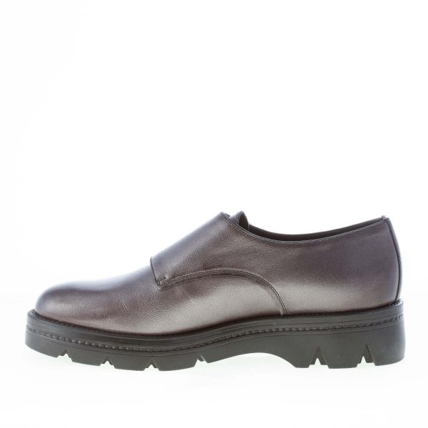 SANTONI donna scarpa con doppia fibbia in nappa perlata GRIGIO - immagine 5