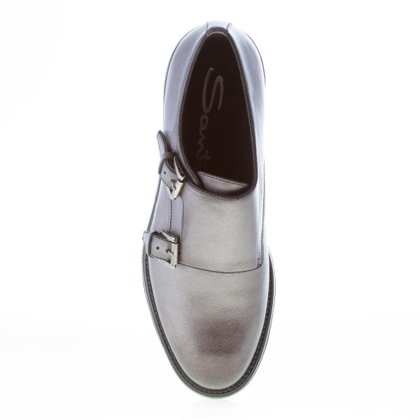 SANTONI donna scarpa con doppia fibbia in nappa perlata GRIGIO - immagine 7