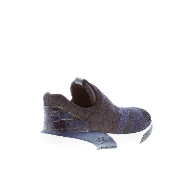 ASH donna slip on sneaker in tessuto NERO e BLU indigo - immagine 3