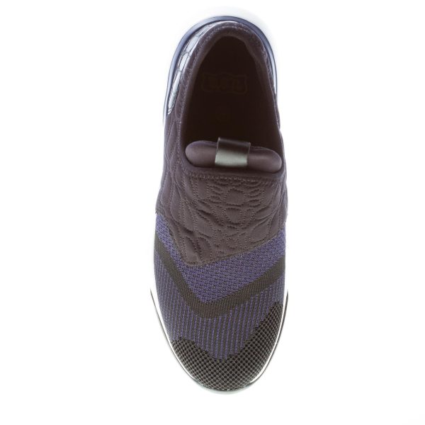 ASH donna slip on sneaker in tessuto NERO e BLU indigo - immagine 7
