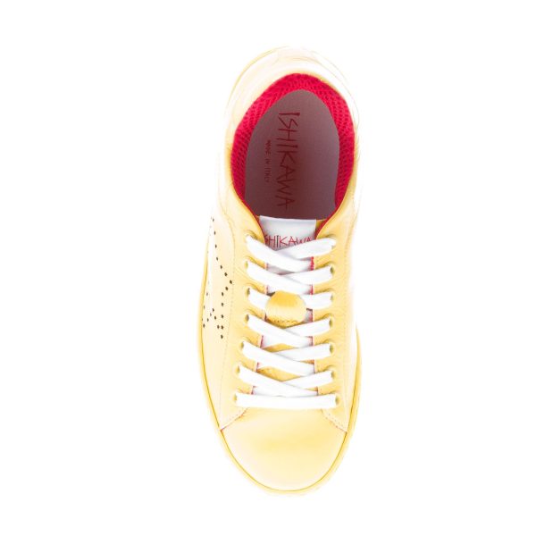 ISHIKAWA donna sneaker bassa in vernice GIALLO - immagine 7