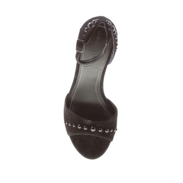 KENDALL + KYLE sandalo Elissa in camoscio NERO con borchiette. Tacco 10 cm - immagine 7