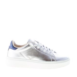 LOTTO Leggenda donna sneaker Impressions in pelle metallizzata ARGENTO