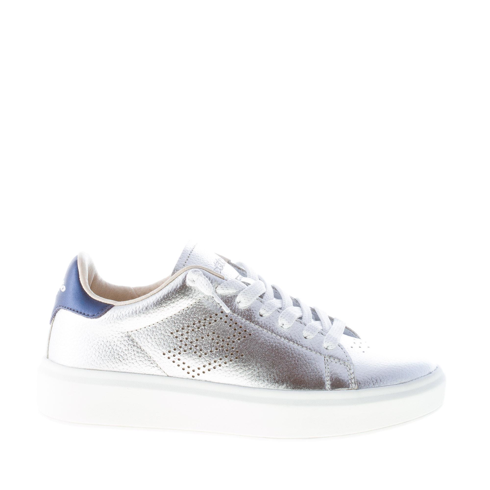 LOTTO Leggenda donna sneaker Impressions in pelle metallizzata ARGENTO Strike Calzature