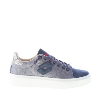 LOTTO Leggenda donna sneaker Impressions Denim in camoscio e tessuto BLU con glitter