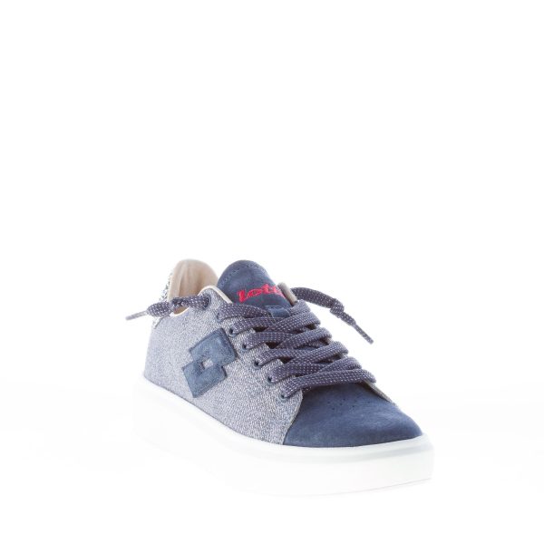 LOTTO Leggenda donna sneaker Impressions Denim in camoscio e tessuto BLU con glitter - immagine 2