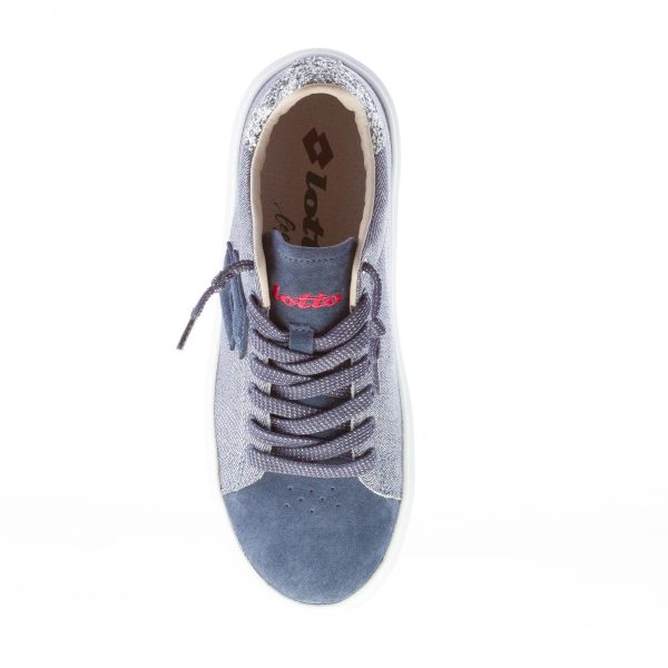 LOTTO Leggenda donna sneaker Impressions Denim in camoscio e tessuto BLU con glitter - immagine 7