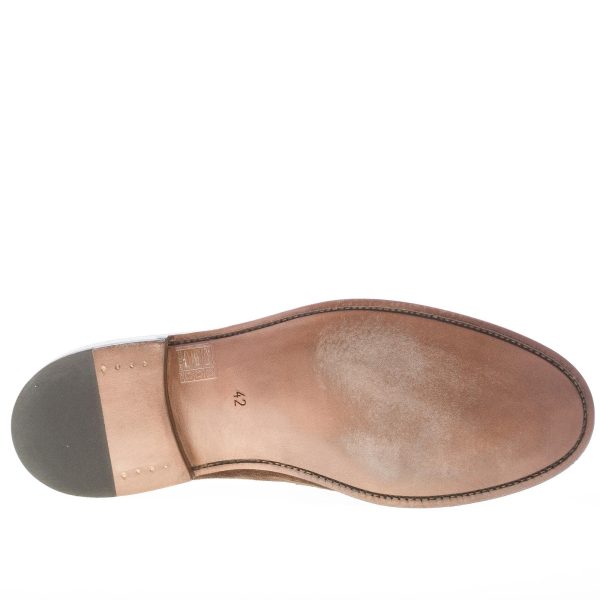 MIGLIORE uomo mocassino penny in camoscio anticato MARRONE - immagine 8