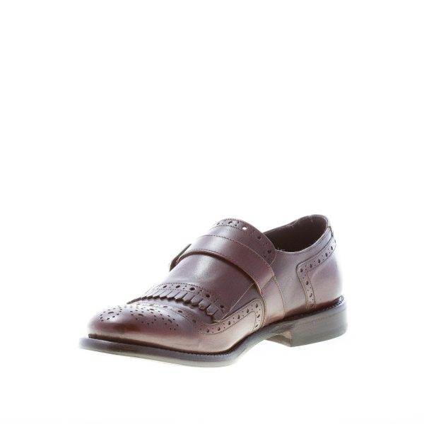 ORTIGNI uomo scarpa con fibbia in pelle TESTA DI MORO e maxi frangia - immagine 6