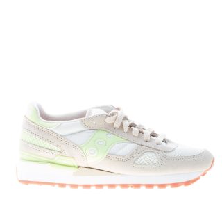 SAUCONY donna sneaker Shadow Original in tessuto GRIGIO chiaro e camoscio tortora più verde