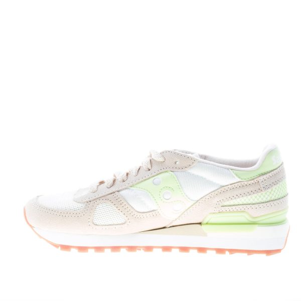 SAUCONY donna sneaker Shadow Original in tessuto GRIGIO chiaro e camoscio tortora più verde - immagine 5