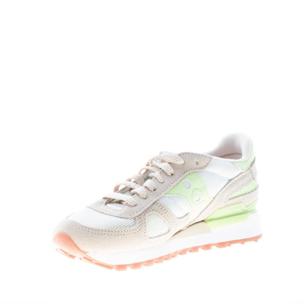 SAUCONY donna sneaker Shadow Original in tessuto GRIGIO chiaro e camoscio tortora più verde - immagine 6