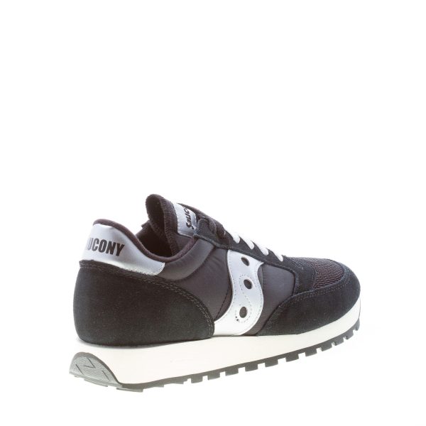 SAUCONY uomo sneaker Jazz Original Vintage in nylon e camoscio NERO più argento - immagine 3
