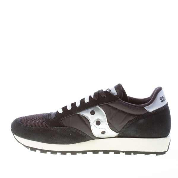 SAUCONY uomo sneaker Jazz Original Vintage in nylon e camoscio NERO più argento - immagine 5
