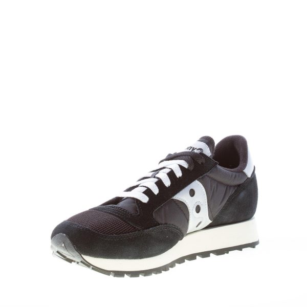 SAUCONY uomo sneaker Jazz Original Vintage in nylon e camoscio NERO più argento - immagine 6