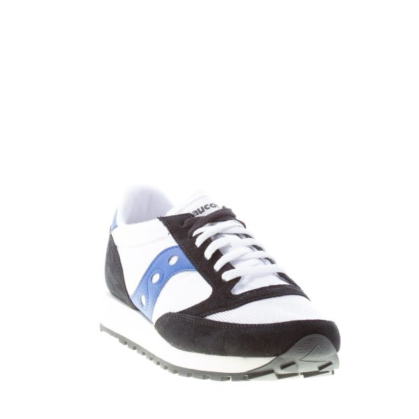 SAUCONY uomo sneaker Jazz Original Vintage in nylon BIANCO più camoscio NERO - immagine 2