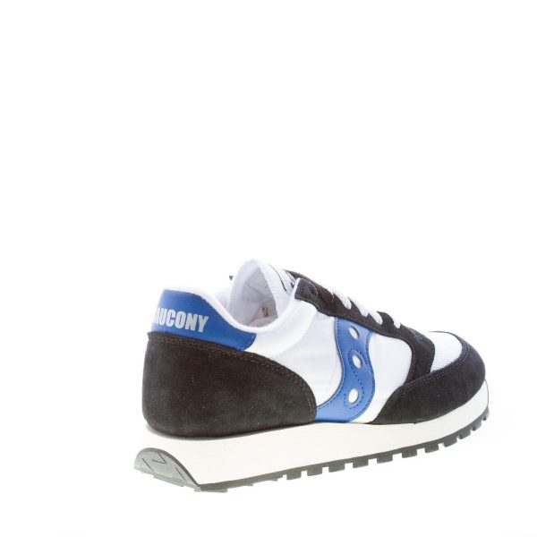 SAUCONY uomo sneaker Jazz Original Vintage in nylon BIANCO più camoscio NERO - immagine 3