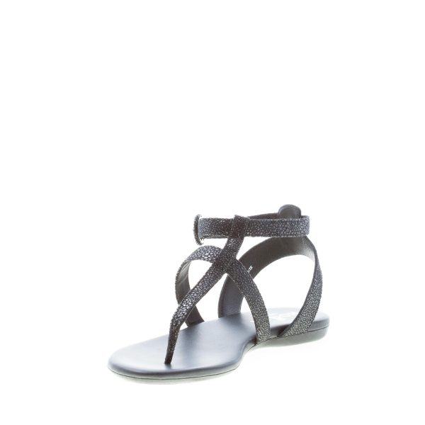 HOGAN donna sandalo infradito in suede shiny NERO con stampa effetto glitter - immagine 6