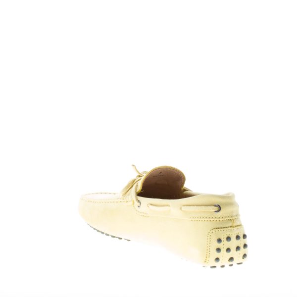 TOD'S uomo mocassino in camoscio GIALLO con laccetto. Suola gommini - immagine 4