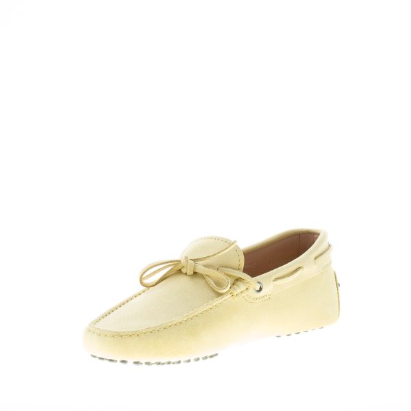 TOD'S uomo mocassino in camoscio GIALLO con laccetto. Suola gommini - immagine 6