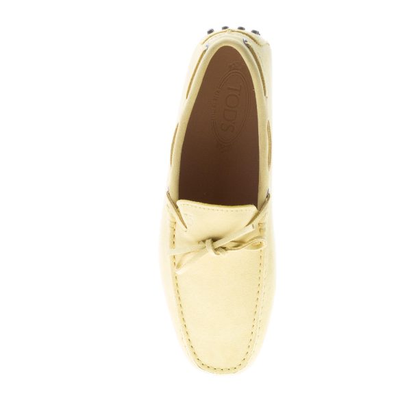 TOD'S uomo mocassino in camoscio GIALLO con laccetto. Suola gommini - immagine 7