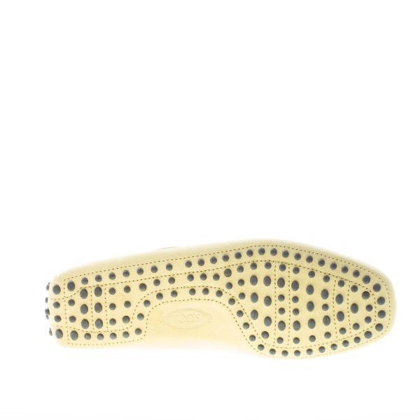 TOD'S uomo mocassino in camoscio GIALLO con laccetto. Suola gommini - immagine 8