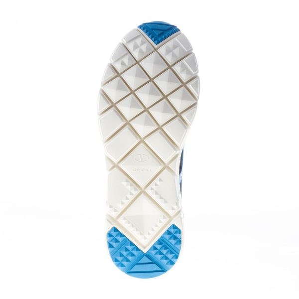 VALENTINO uomo sneaker Sound High in tessuto e pelle MARRONE NERO e AZZURRO - immagine 8