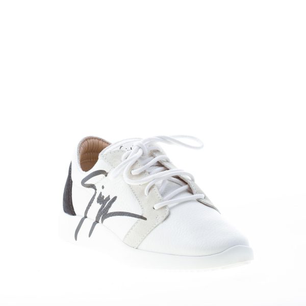 GIUSEPPE ZANOTTI DESIGN donna sneaker in pelle BIANCO con bold logo - immagine 2