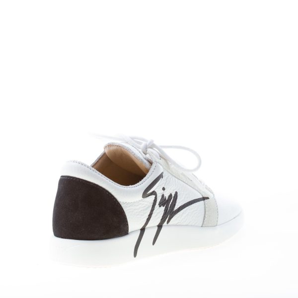 GIUSEPPE ZANOTTI DESIGN donna sneaker in pelle BIANCO con bold logo - immagine 3
