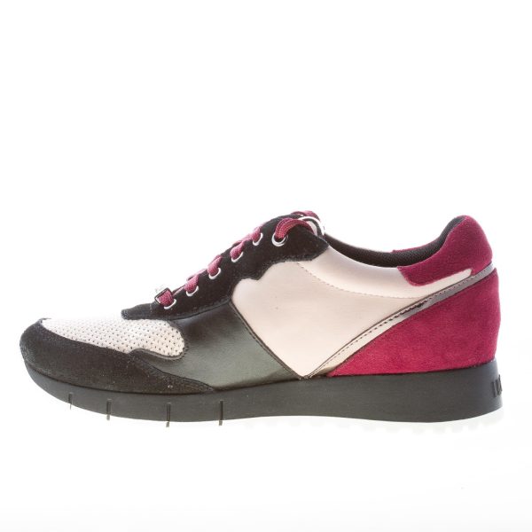 LIU JO donna sneaker Gigi 02 in camoscio e pelle BLACK/RUBY - immagine 5