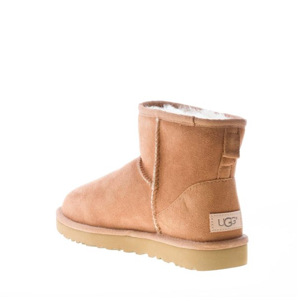 UGG donna stivaletto Classic Mini in pelle scamosciata CUOIO e fodera in lana - immagine 4