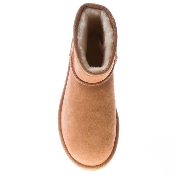 UGG donna stivaletto Classic Mini in pelle scamosciata CUOIO e fodera in lana - immagine 7