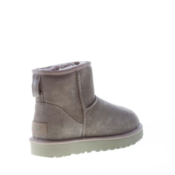 UGG donna stivaletto Classic Mini in pelle scamosciata GRIGIO e fodera in lana - immagine 3