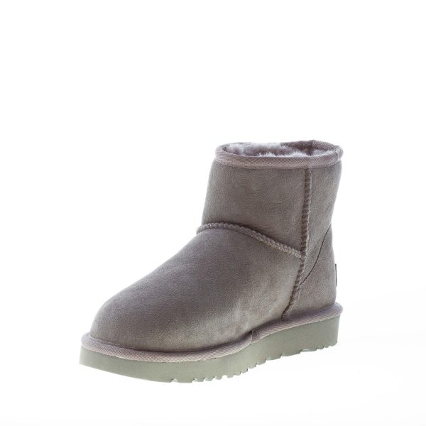 UGG donna stivaletto Classic Mini in pelle scamosciata GRIGIO e fodera in lana - immagine 6