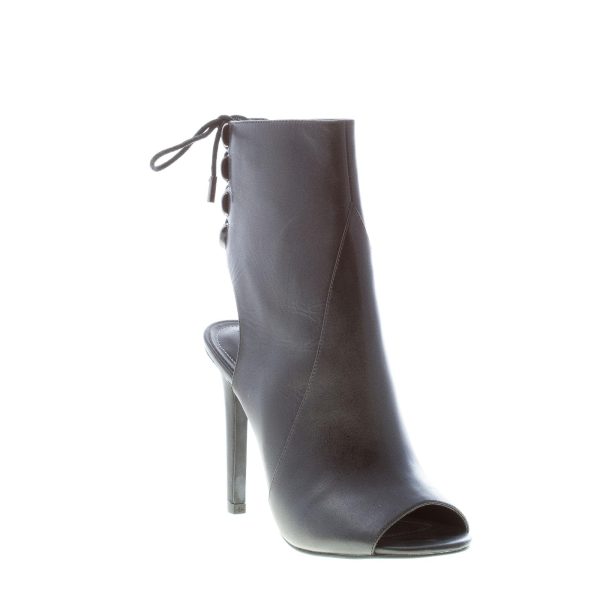KENDALL + KYLE stivaletto Meadow in pelle NERO con punta e tallone aperto. Tacco 10 cm - immagine 2