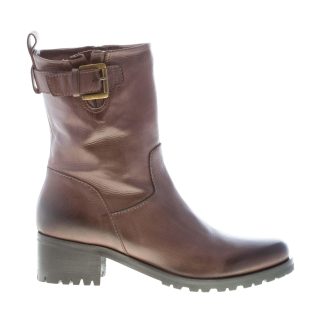 MARIA CRISTINA donna stivaletto in pelle MARRONE con zip