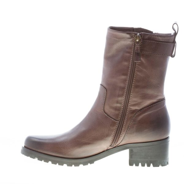 MARIA CRISTINA donna stivaletto in pelle MARRONE con zip - immagine 5