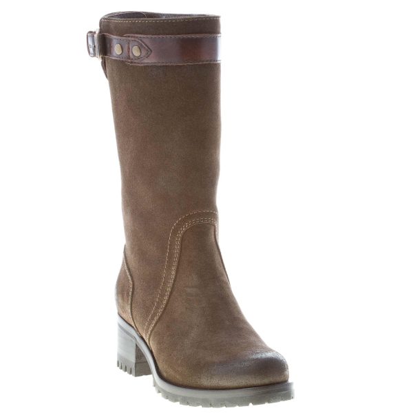 MARIA CRISTINA donna stivale tre quarti gamba in camoscio VERDE - immagine 2