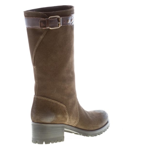 MARIA CRISTINA donna stivale tre quarti gamba in camoscio VERDE - immagine 3