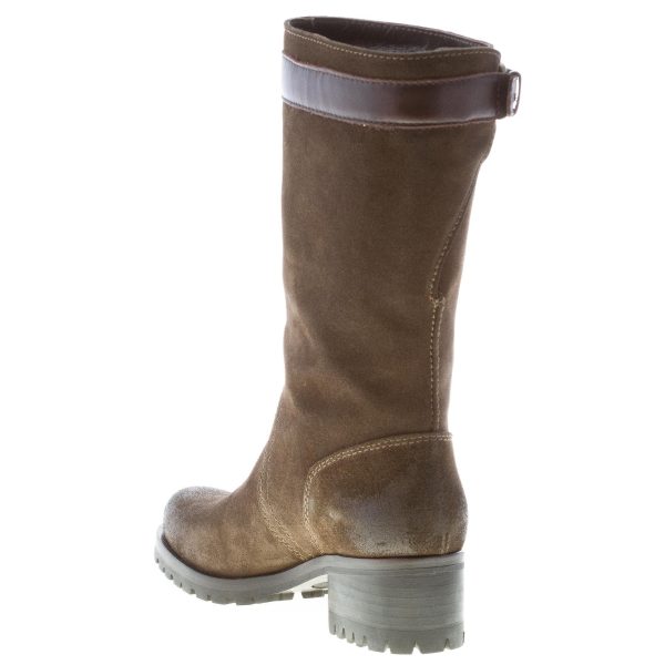 MARIA CRISTINA donna stivale tre quarti gamba in camoscio VERDE - immagine 4