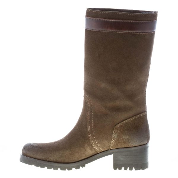 MARIA CRISTINA donna stivale tre quarti gamba in camoscio VERDE - immagine 5