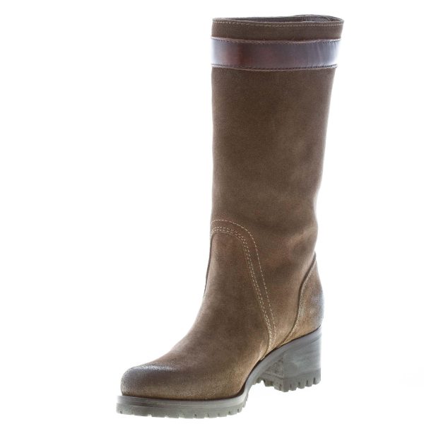 MARIA CRISTINA donna stivale tre quarti gamba in camoscio VERDE - immagine 6